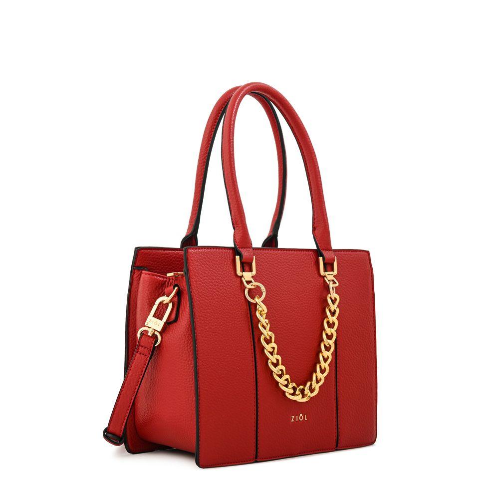 Cartera Dos Asas cala mediana rojo-1
