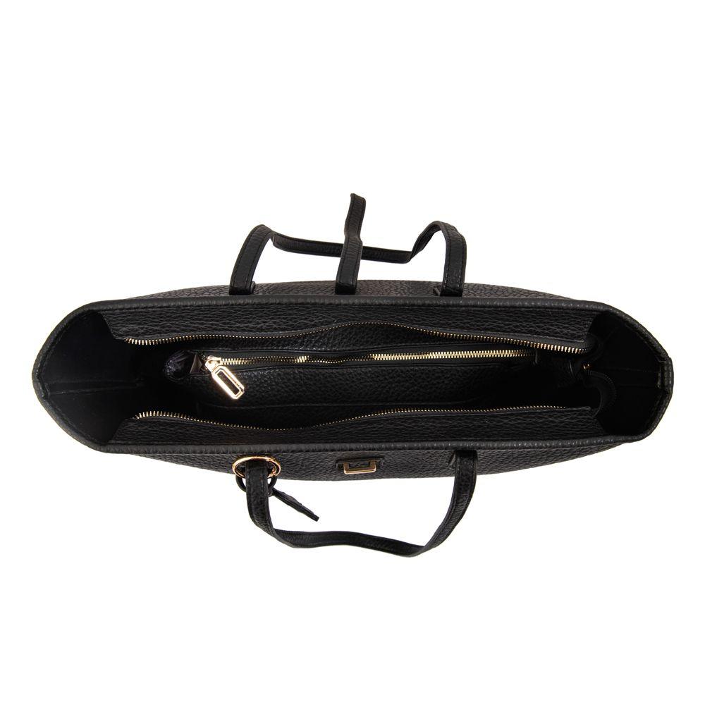 Cartera tote shopping bianca negro-3