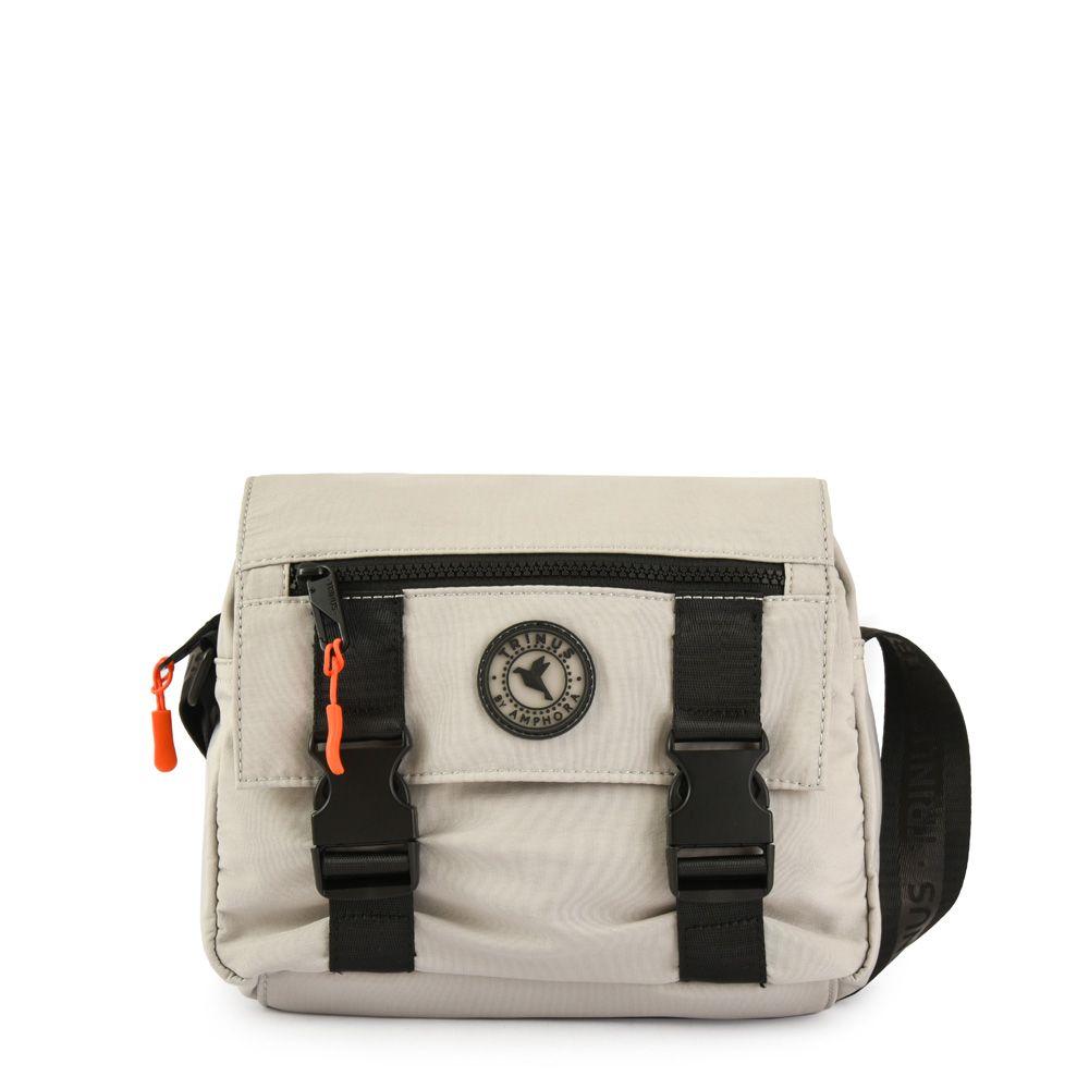 Cartera bandolera mediana vionette gris claro-0