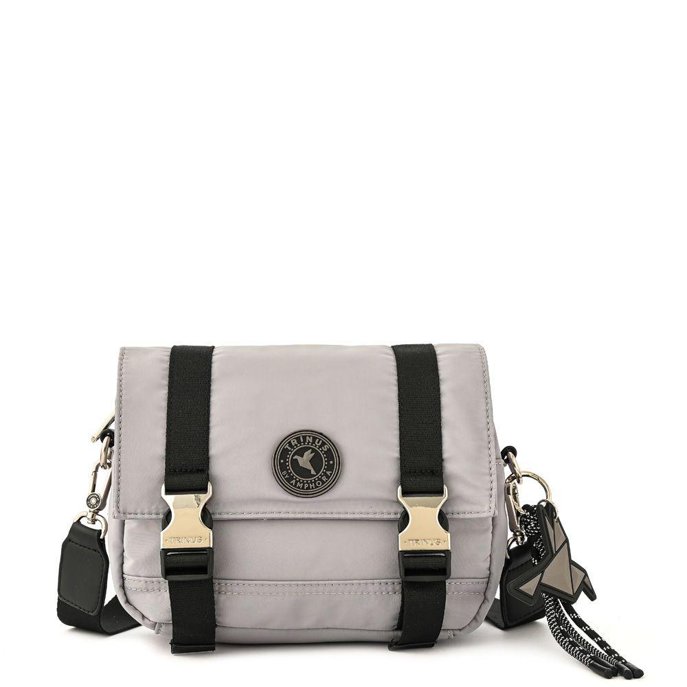 Cartera bandolera mediana ariel gris-0