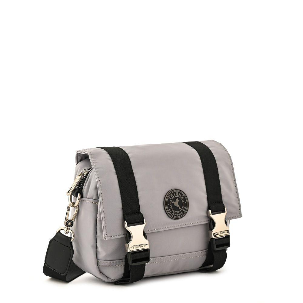 Cartera bandolera mediana ariel gris-1