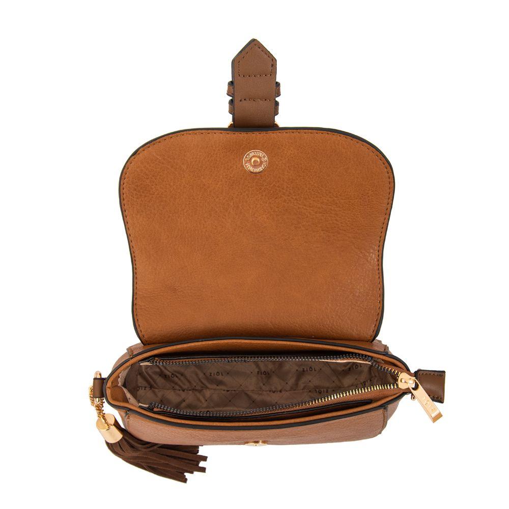 Cartera bandolera con tapa fabiola café-3