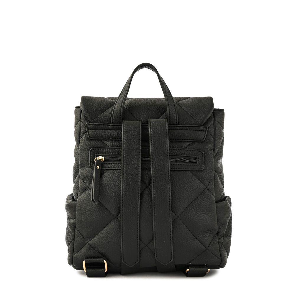 Mochila con tapa mediana liesel negro especial-2