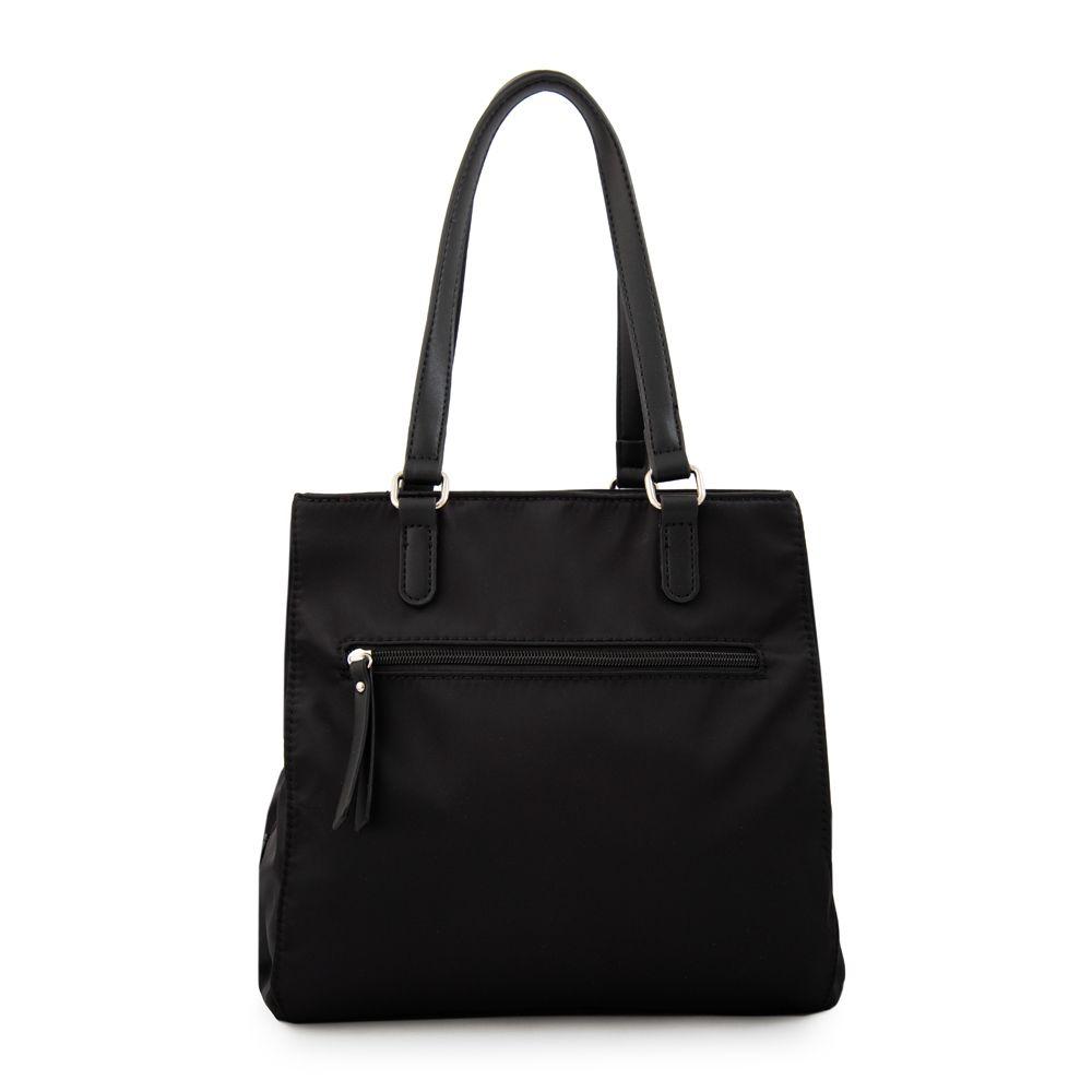 Cartera Dos Asas alisa mediana negro especial-2