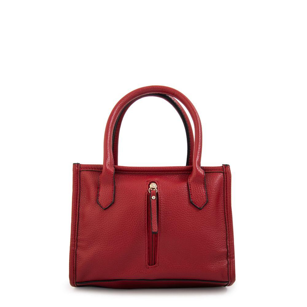 Cartera bandolera con asas renatta mediana rojo oscuro-2