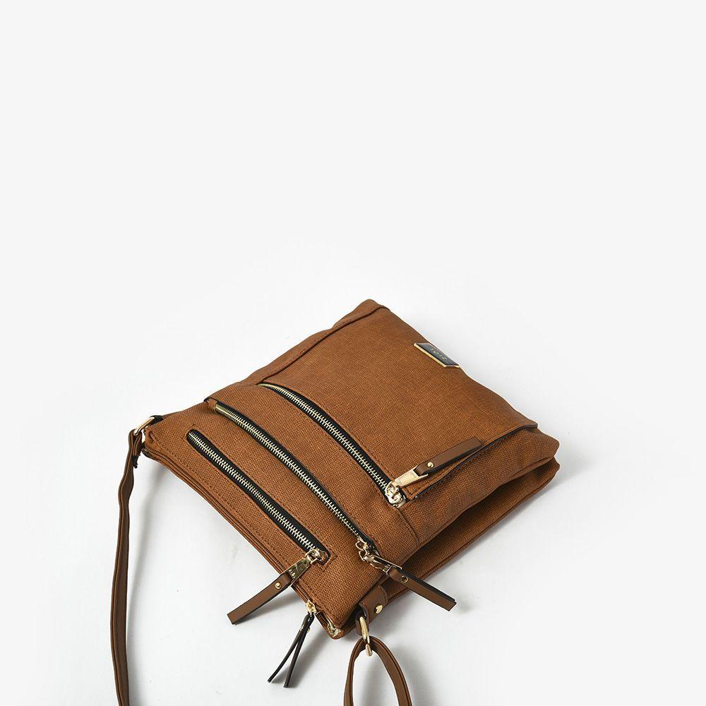 Lathari Cartera Tipo Bandolera Cafe Medio-3