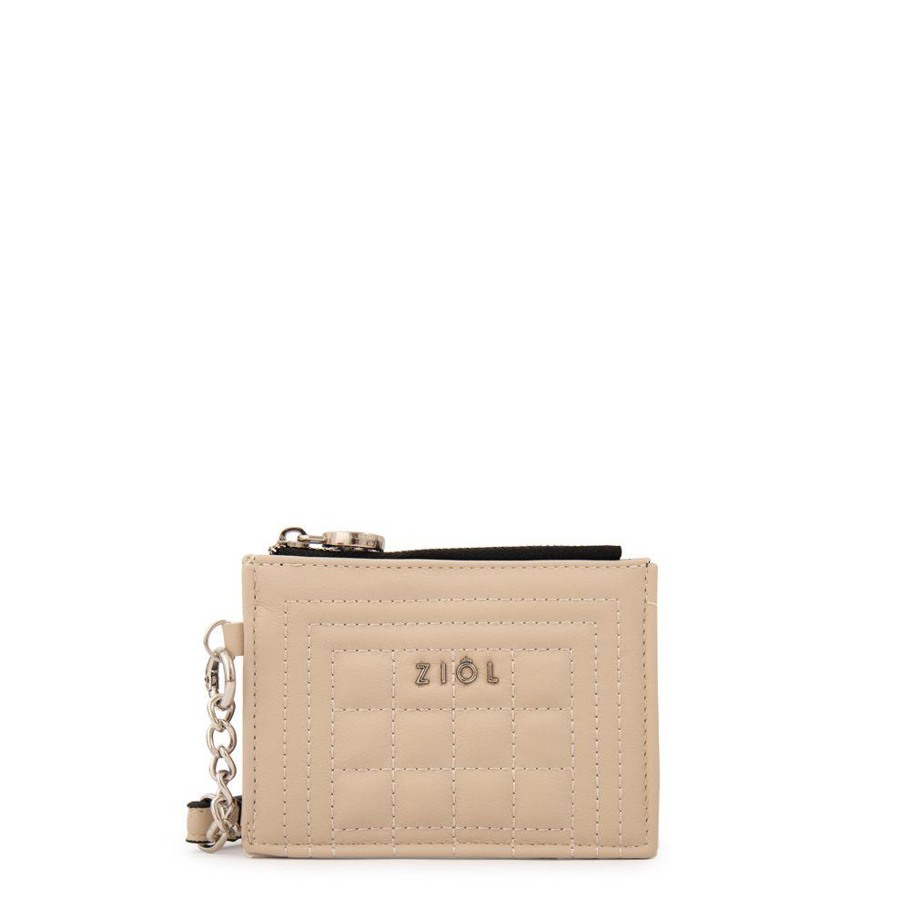 Tarjetero monedero nay pequeña beige-0