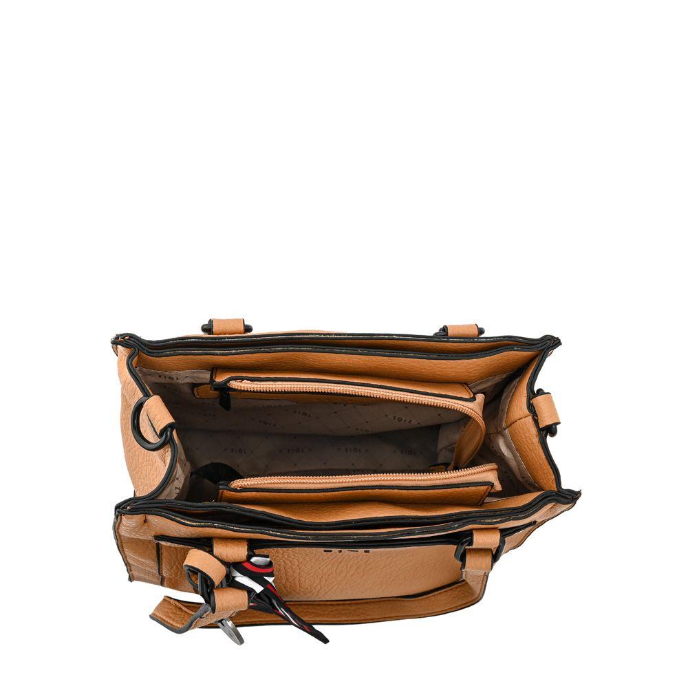 Cartera dos asas tres divisiones mediana raina camel-3