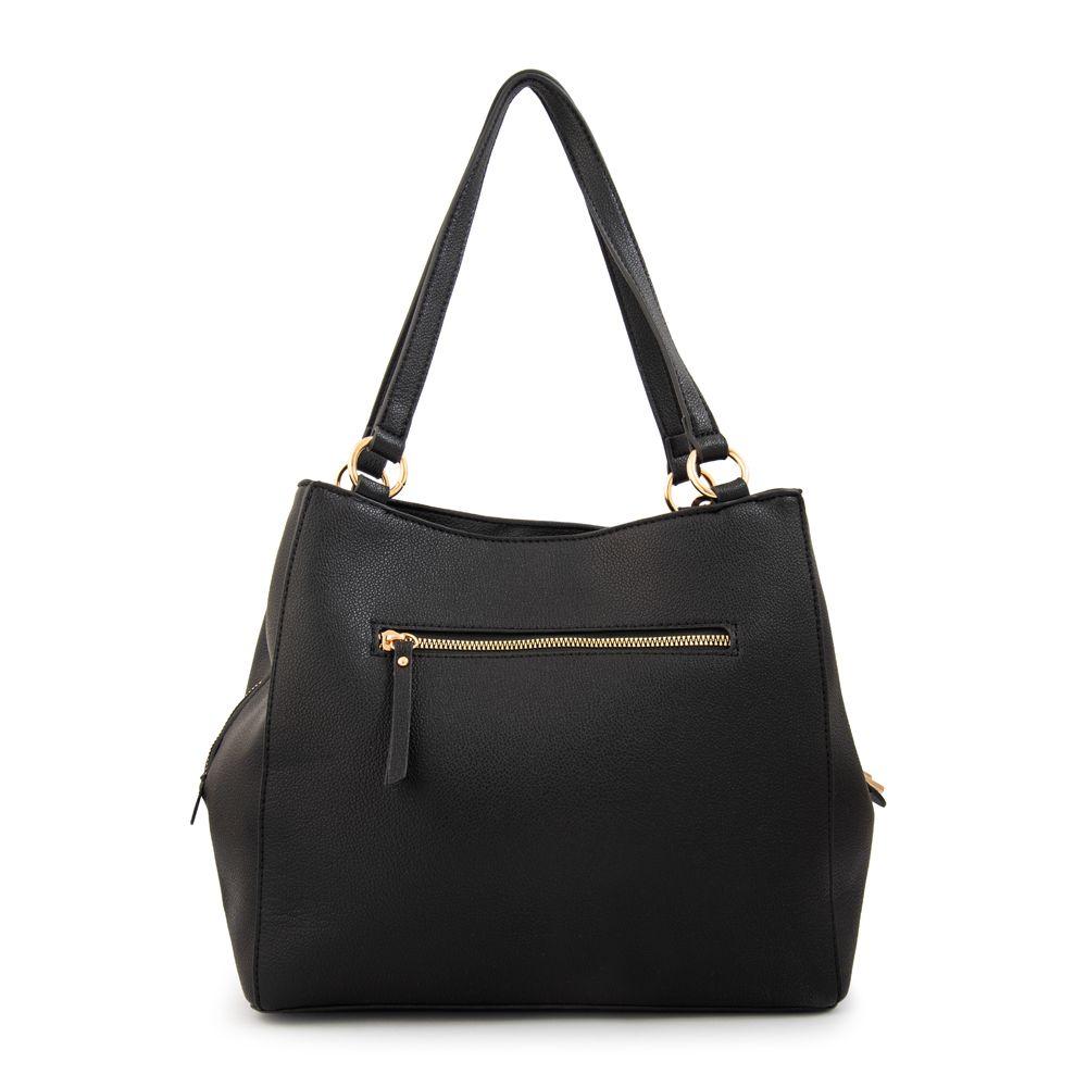 Cartera tote tres divisiones michelle grande negro-2