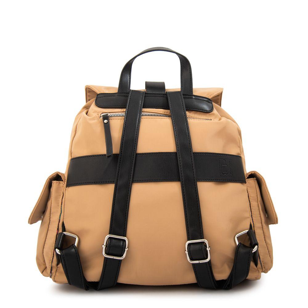 Mochila con tapa melania mediana beige oscuro-3