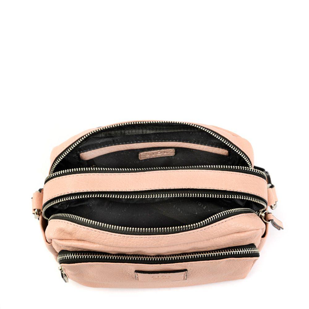 Cartera bandolera pequeña agathe rosado-3