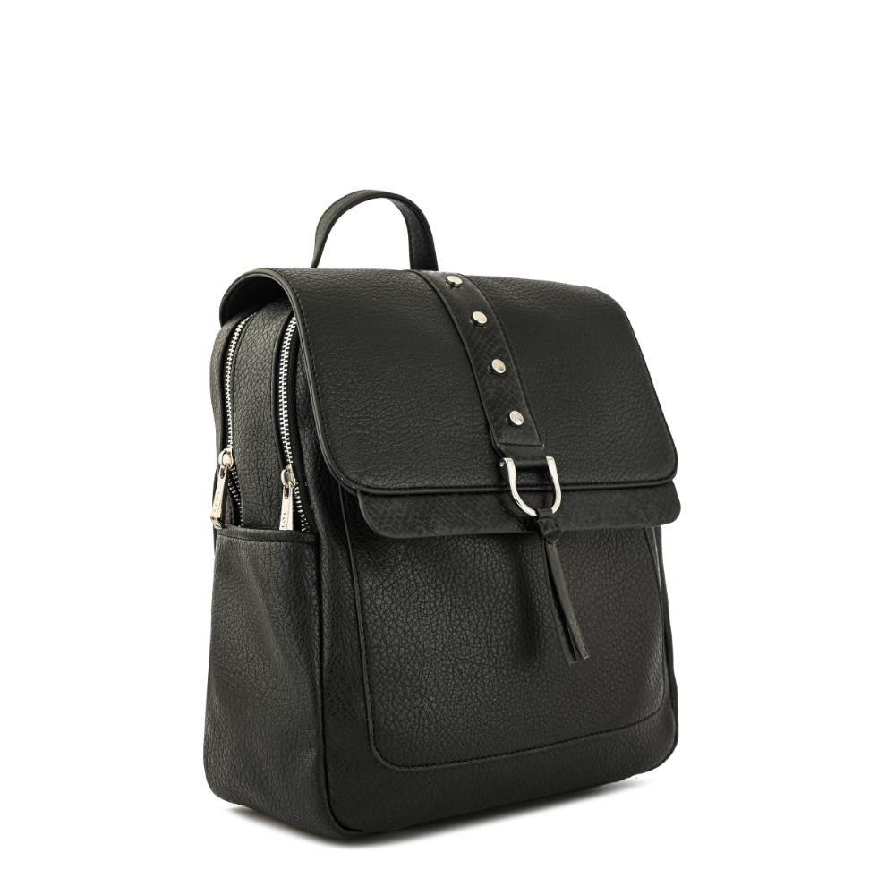 Mochila con tapa mediana althea negro especial-1