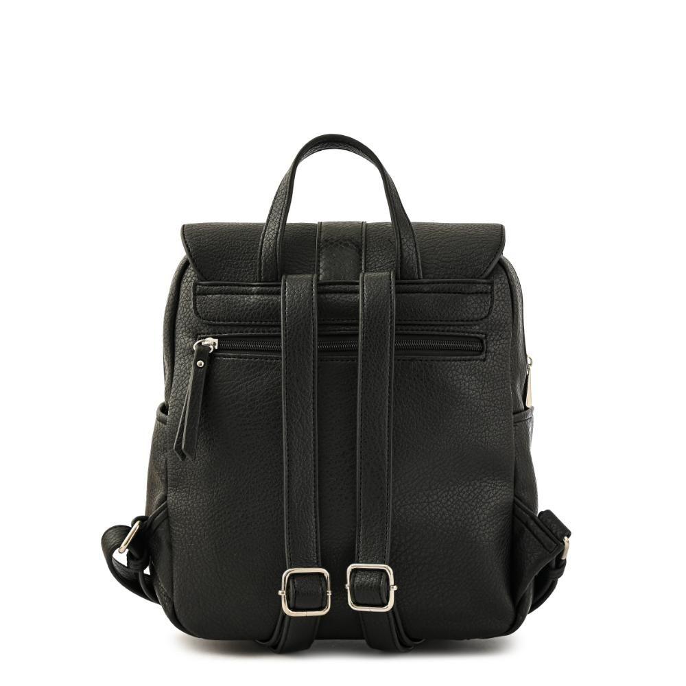 Mochila con tapa mediana althea negro especial-2