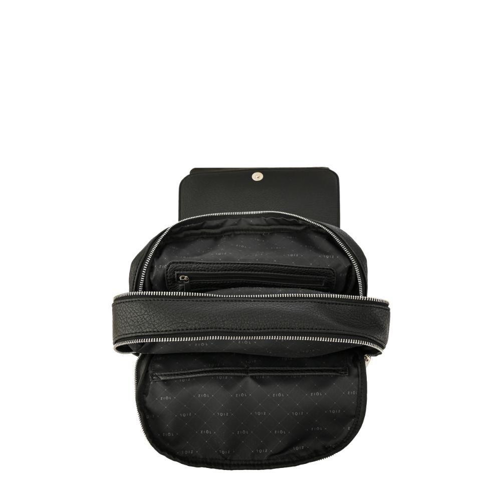 Mochila con tapa mediana althea negro especial-3