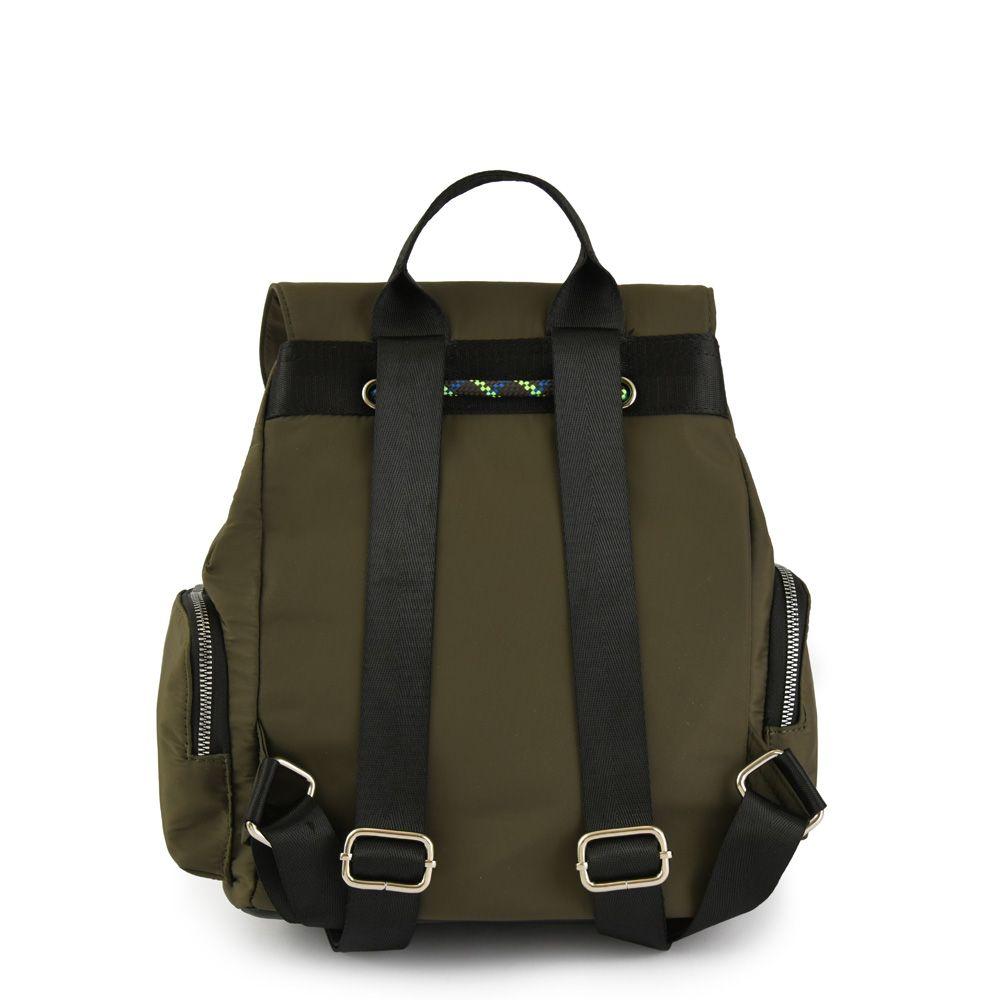 Mochila con tapa mediana simone verde oliva-2
