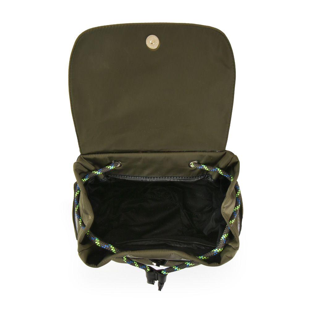 Mochila con tapa mediana simone verde oliva-3