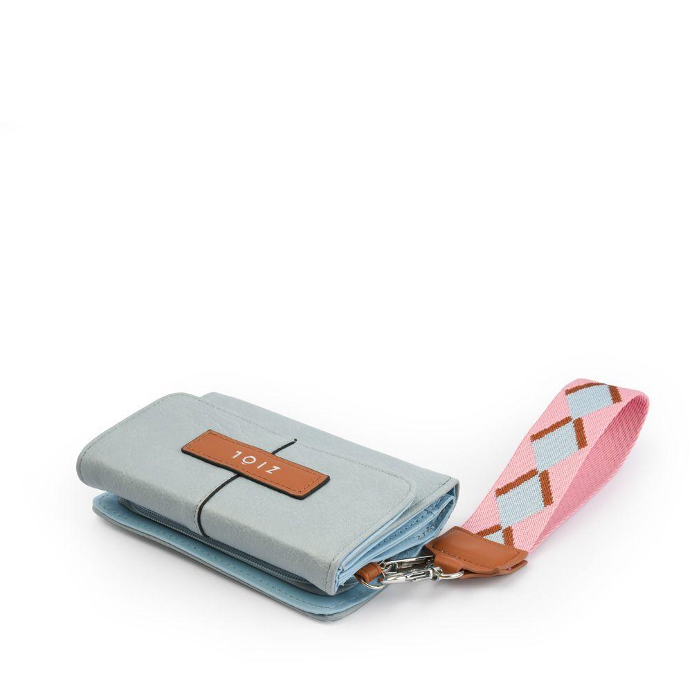 Turin Billetera Cierre Exterior Mediana Celeste-1