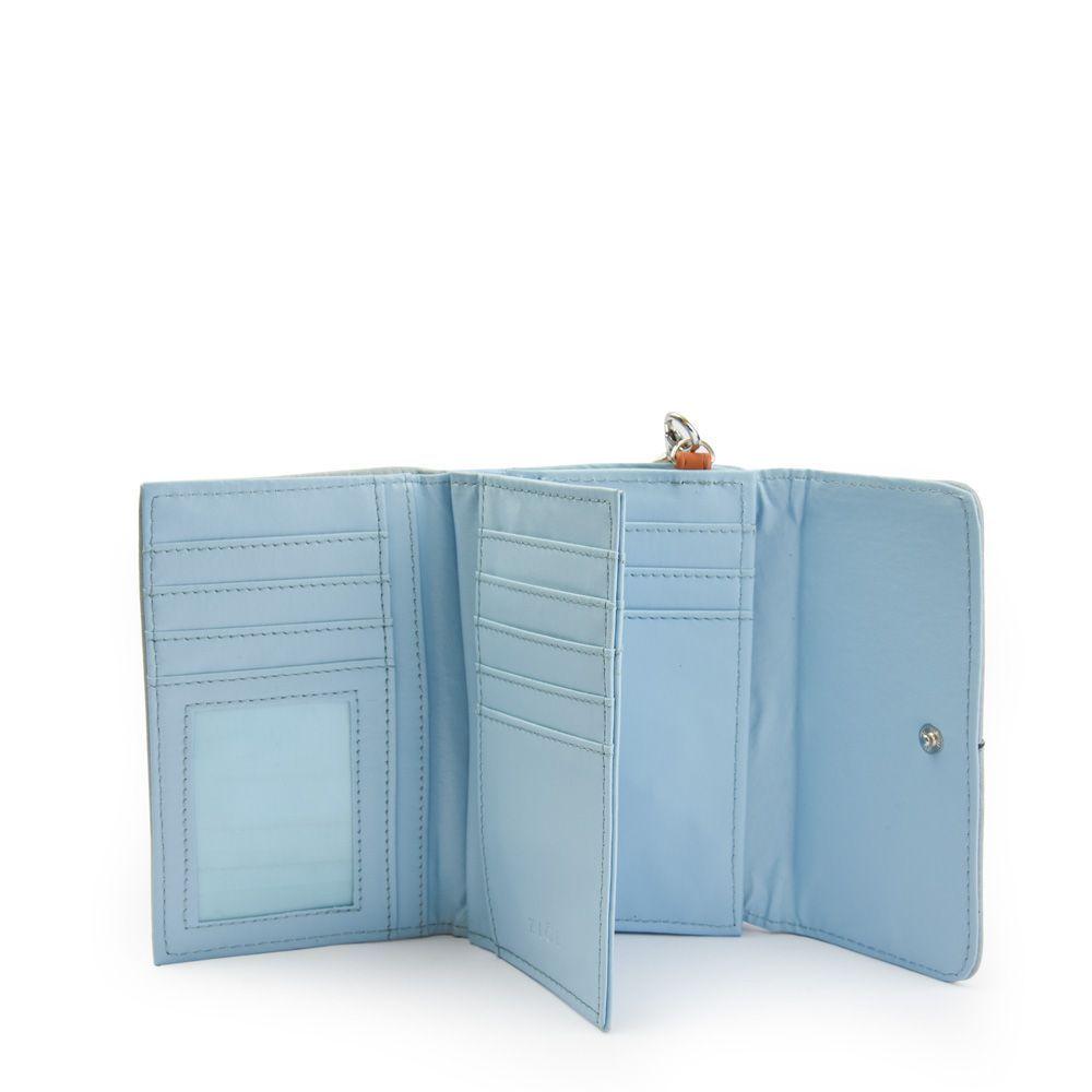 Turin Billetera Cierre Exterior Mediana Celeste-2