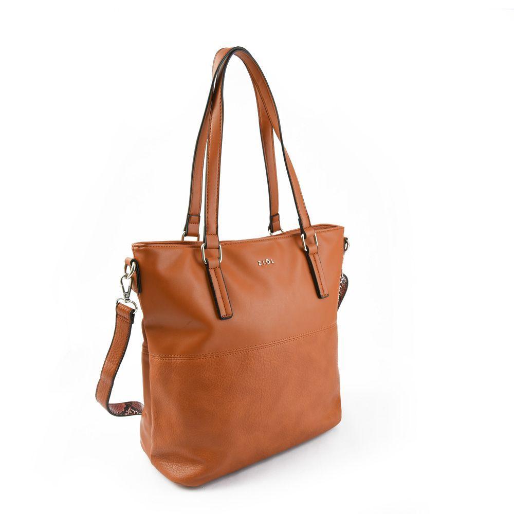 Casia Cartera Dos Asas Shopping Grande Camel-1