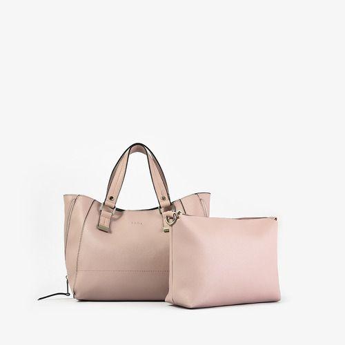 Cartera dos asas gasparna rosado claro-5