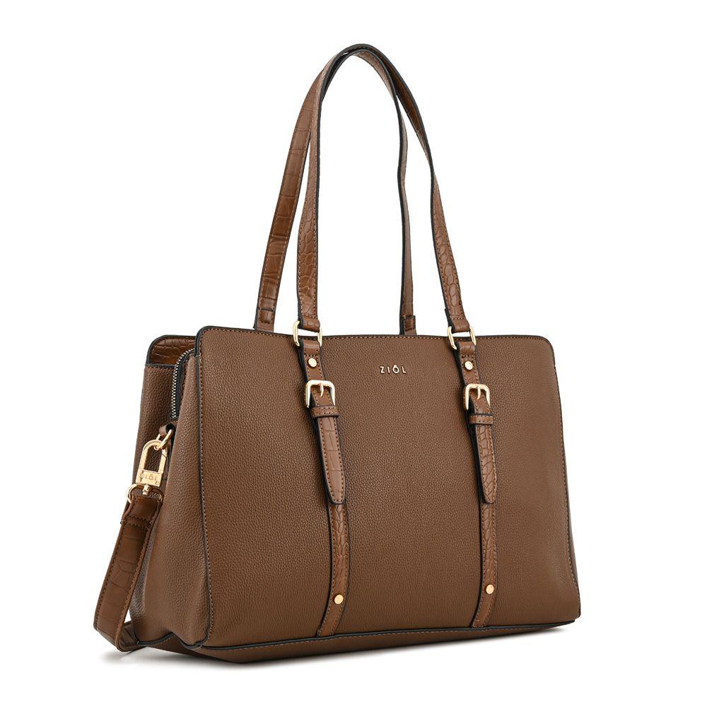 Cartera dos asas porta notebook grande dominica café-1