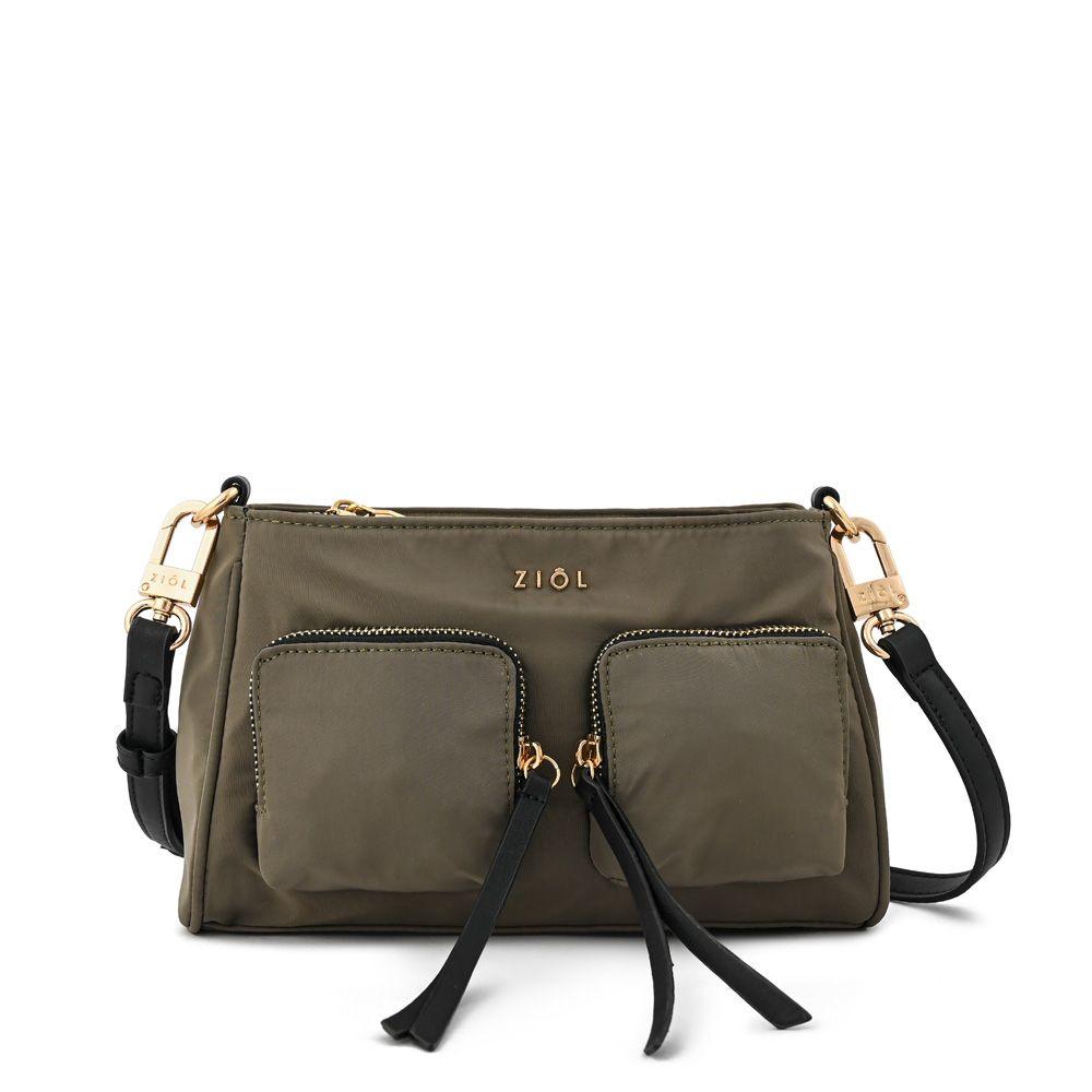 Cartera bandolera pequeña nellie verde oliva-0