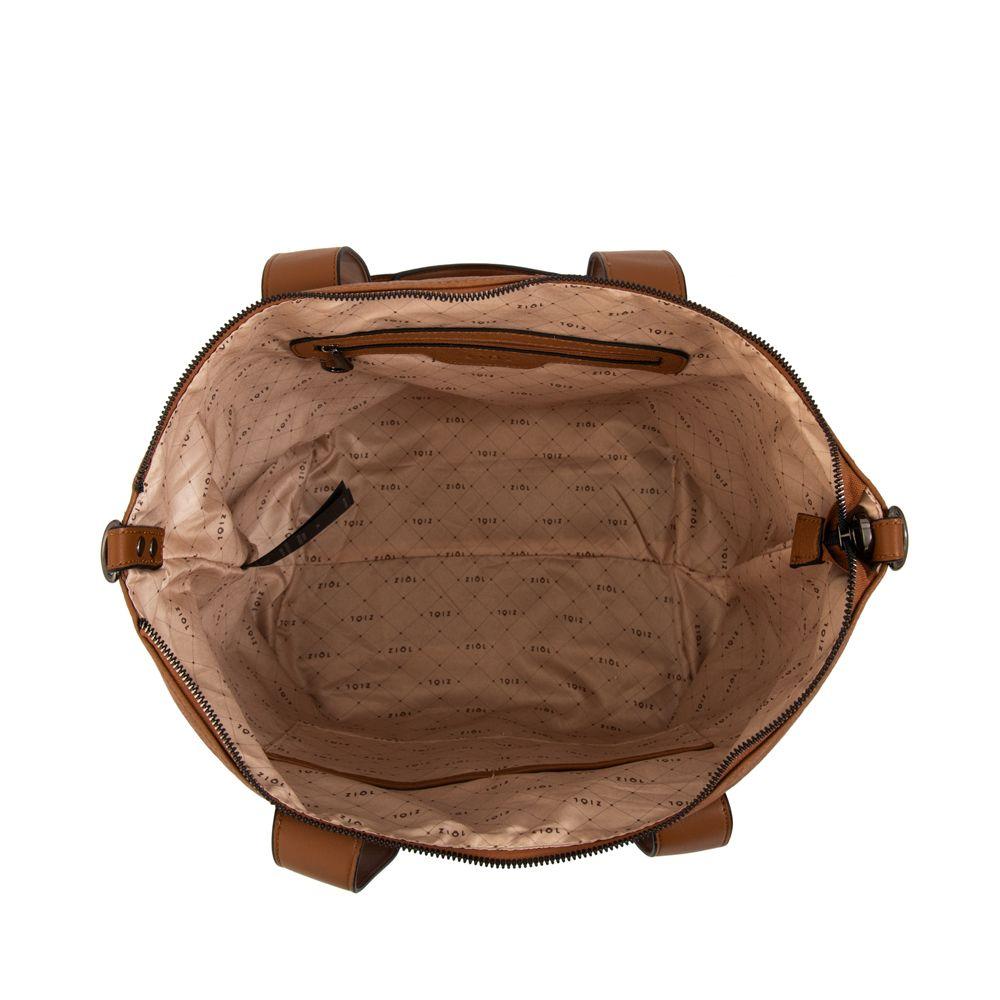 Cartera tote nelly grande camel-3