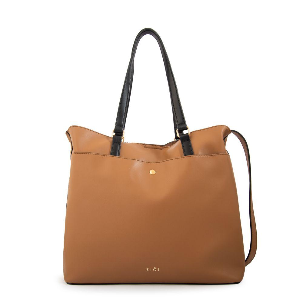 Cartera tote siberia grande café-0