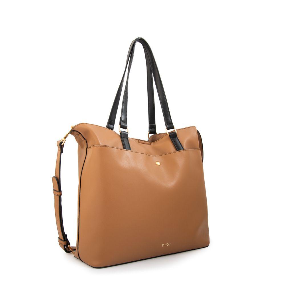 Cartera tote siberia grande café-1