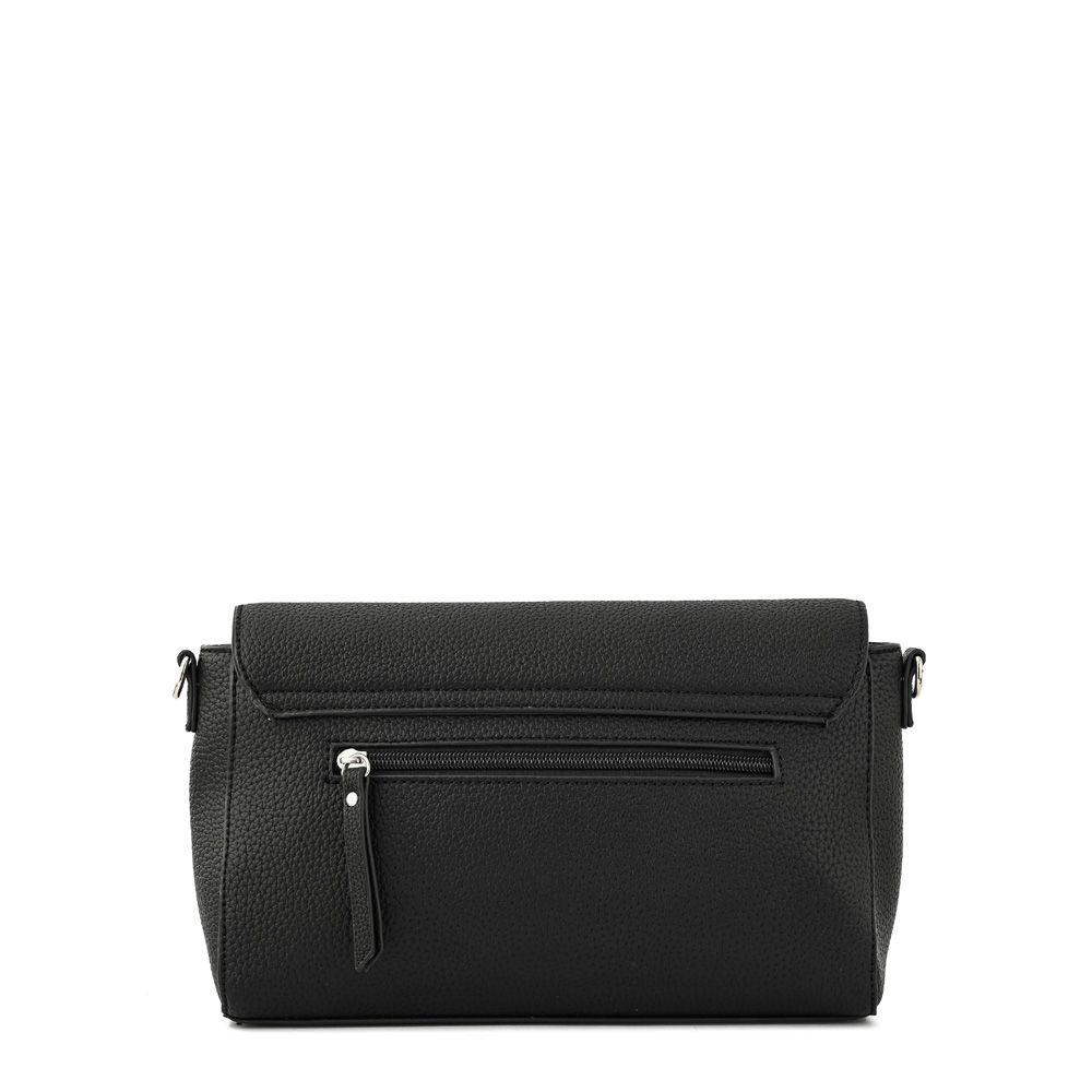 Cartera bandolera con tapa pequeña indara negro especial-2