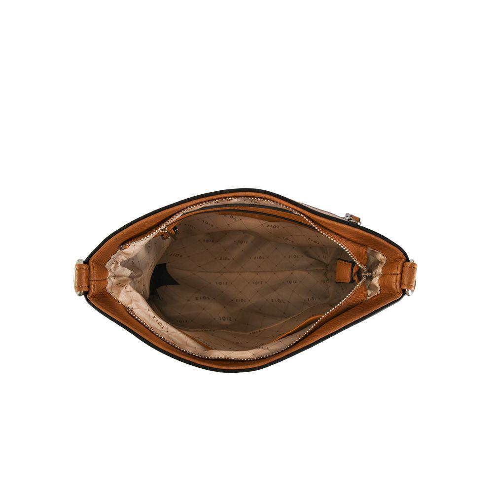Cartera bandolera mediana kristal camel-3
