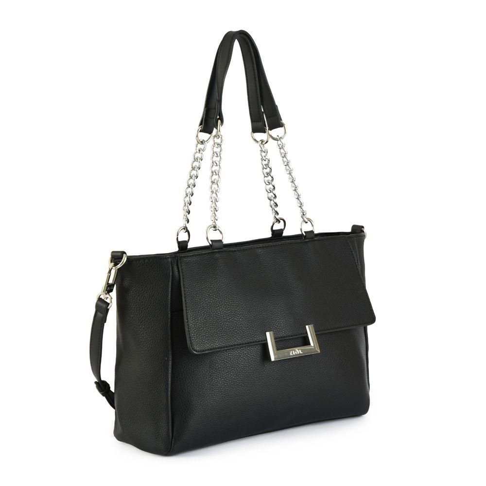 Cartera dos asas mediana lucca negro-1