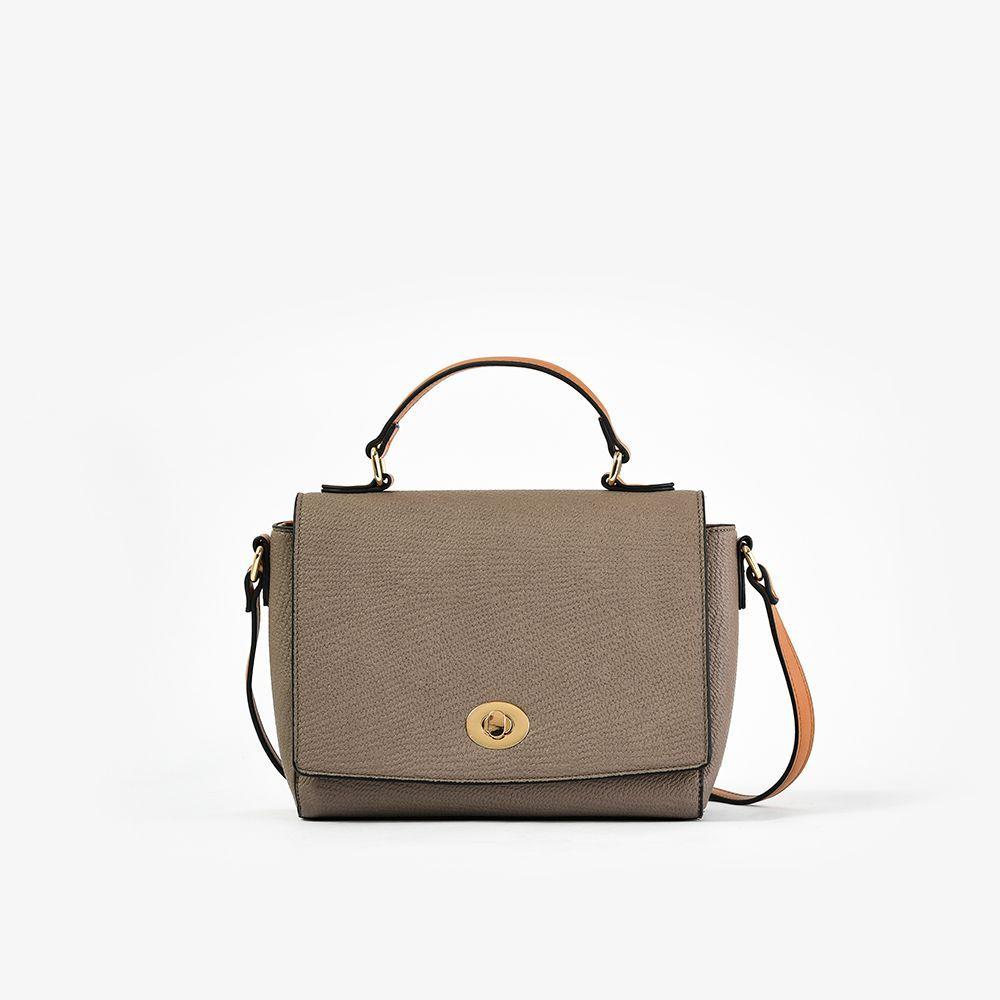 Ayase Cartera Tipo Bandolera Con Tapa Taupe Oscuro-0