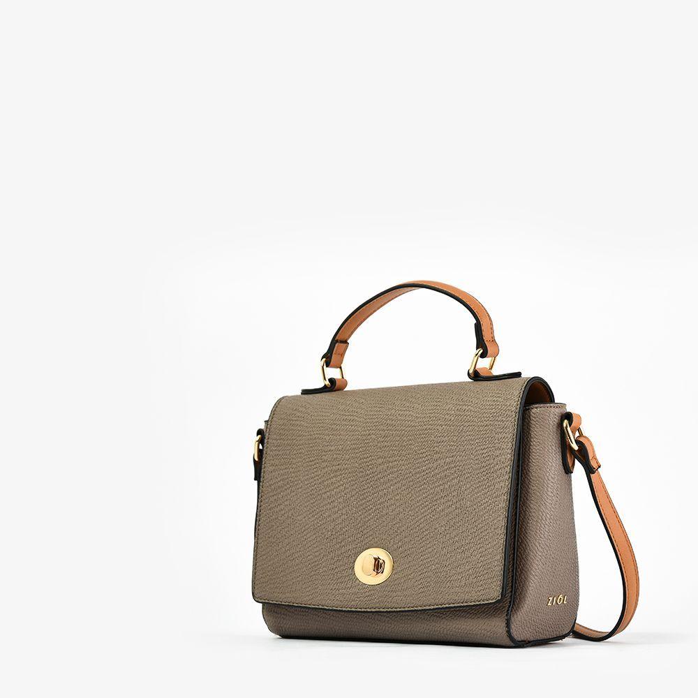 Ayase Cartera Tipo Bandolera Con Tapa Taupe Oscuro-1
