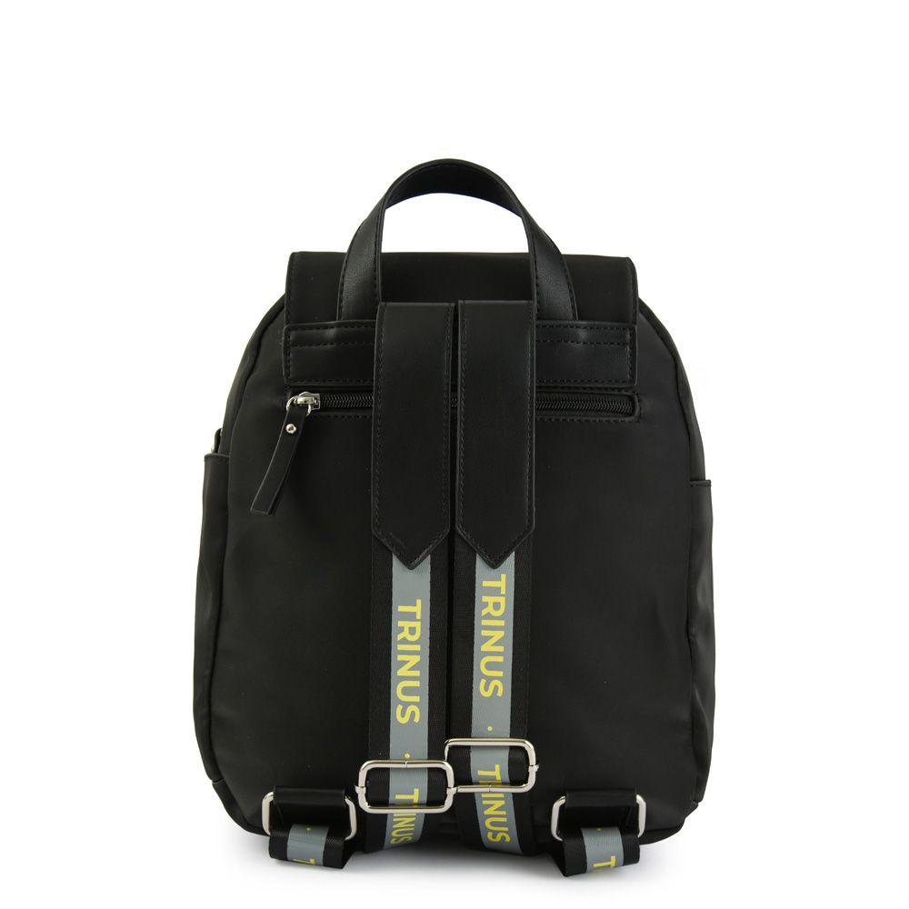 Mochila Con Tapa Grande Darby Negro-2