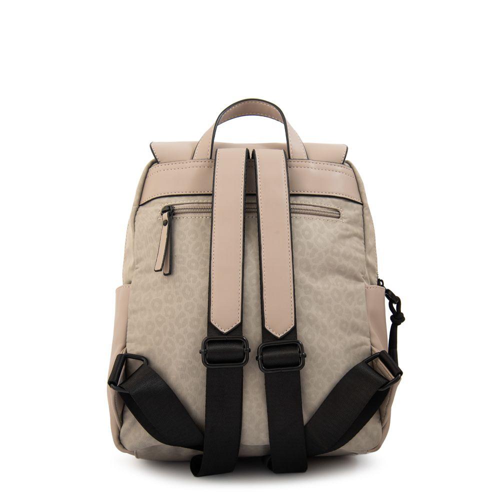 Mochila con tapa selina mediana gris-2