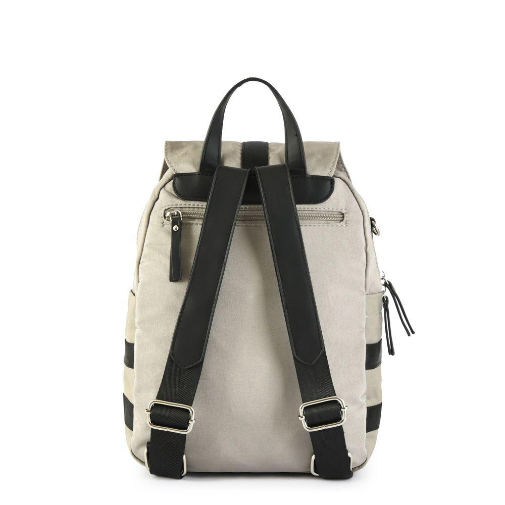 Mochila con tapa mediana tavira gris-2