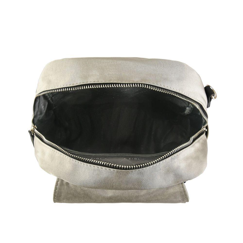 Mochila con tapa mediana tavira gris-3