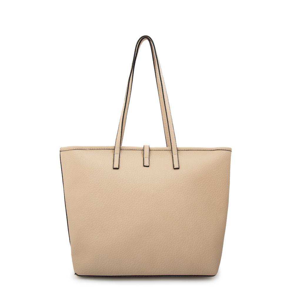 Cartera tote shopping bianca grande blanco crudo-2
