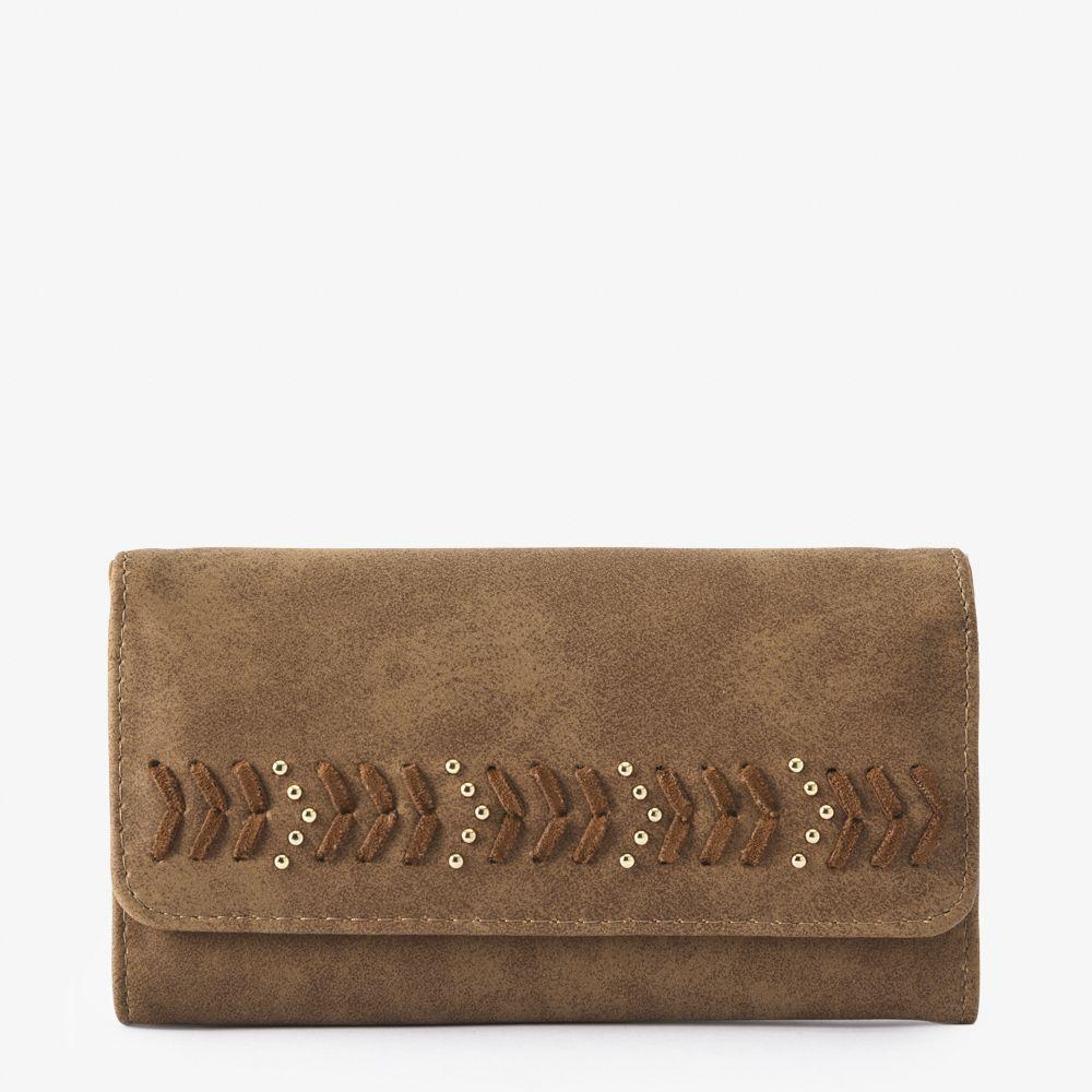 Sivila Billetera Simple Mediana Camel/ Cafe Claro-0