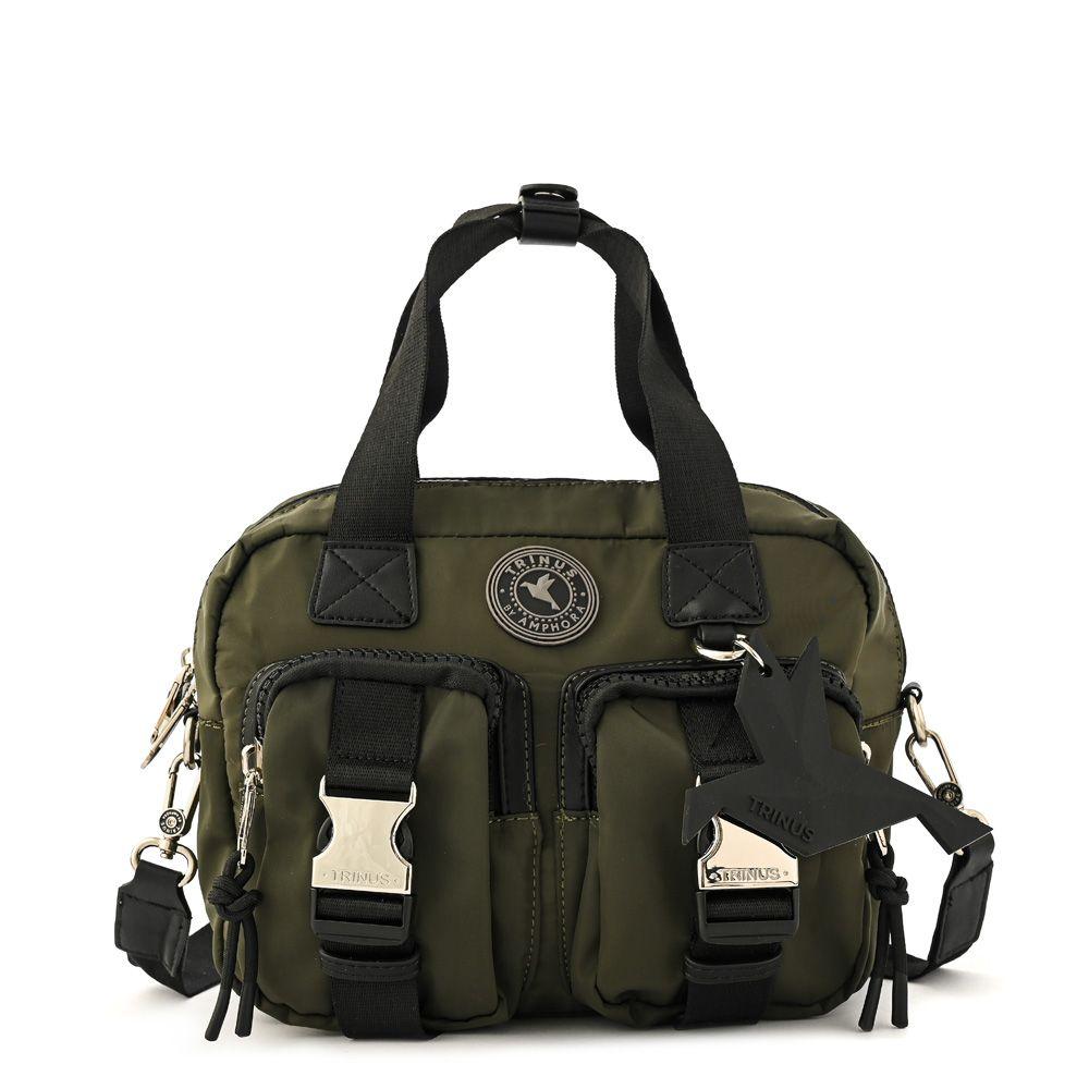 Cartera bandolera mediana patsy verde oliva-0