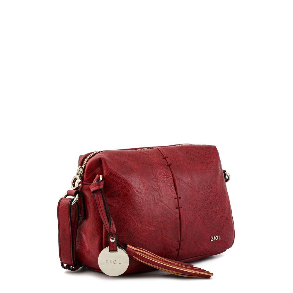 Cartera bandolera pequeña celia rojo oscuro-1