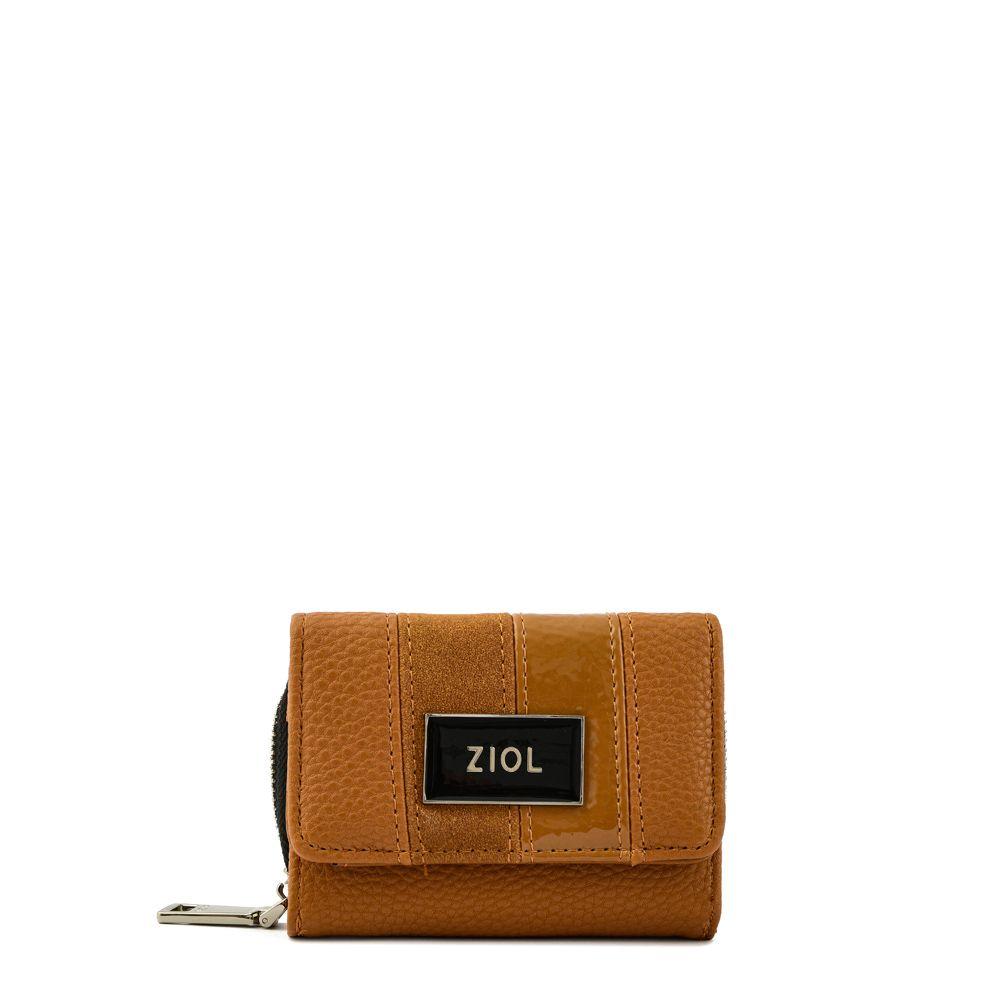 Billetera cierre exterior pequeña pample café-0