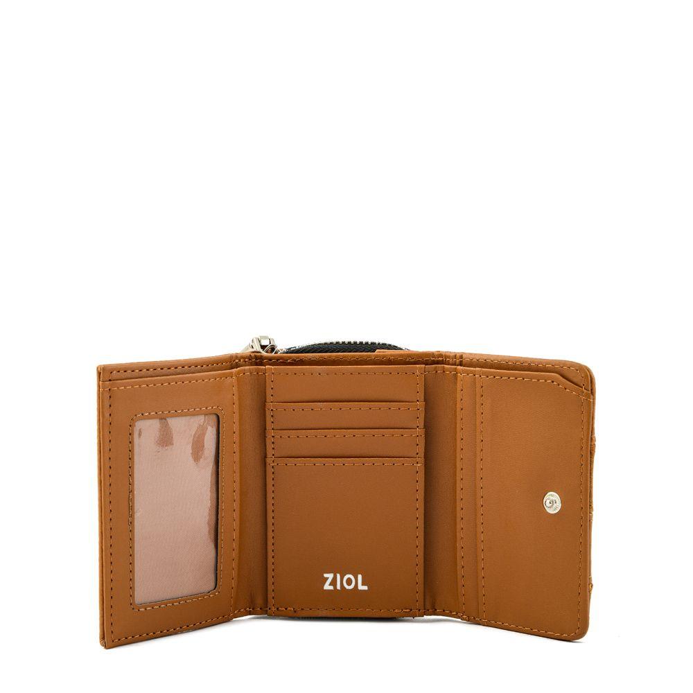 Billetera cierre exterior pequeña pample café-2