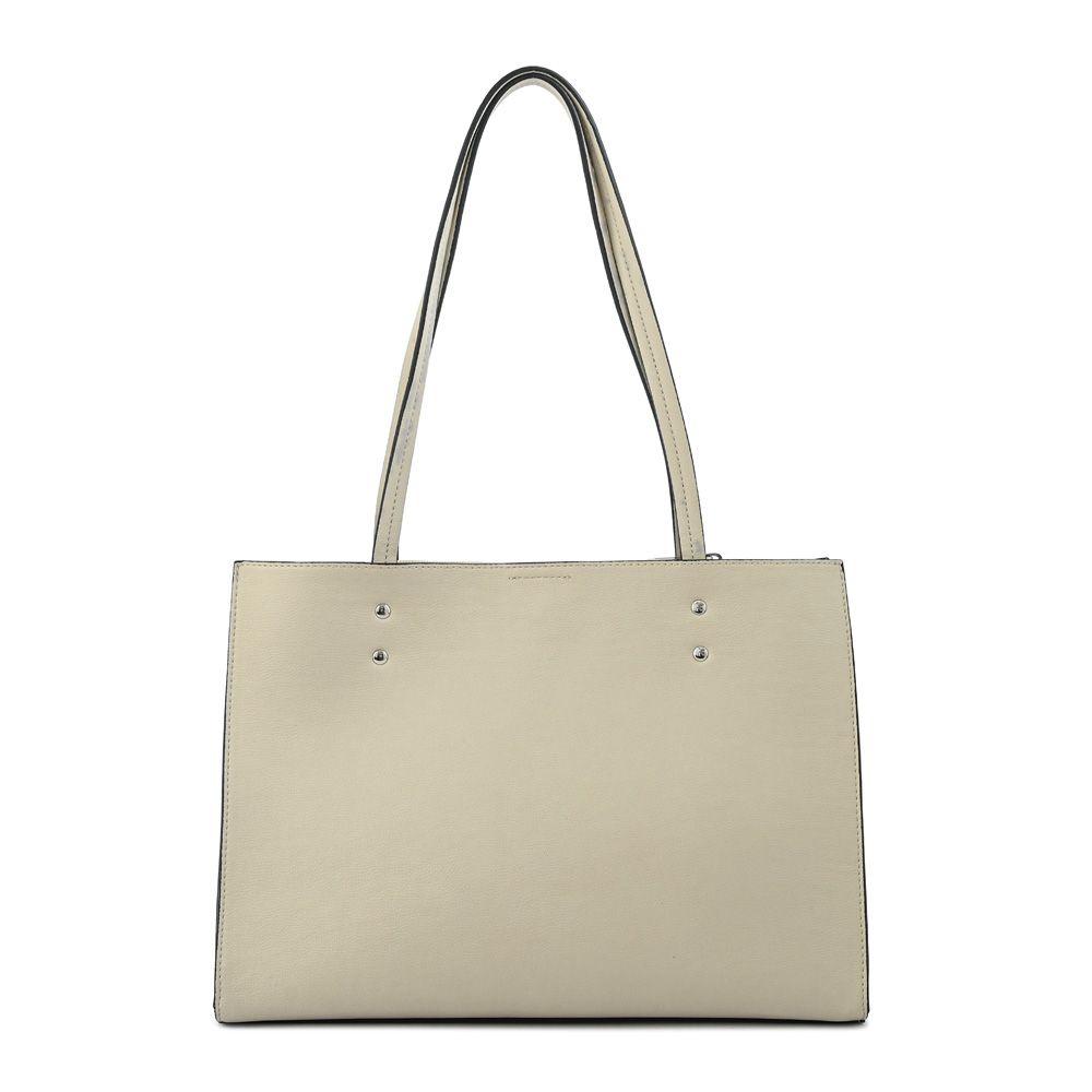 Cartera dos asas tres divisiones mediana harley blanco crudo-2