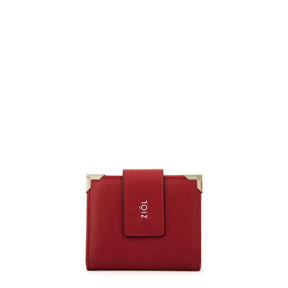 Billetera demin pequeña rojo-0