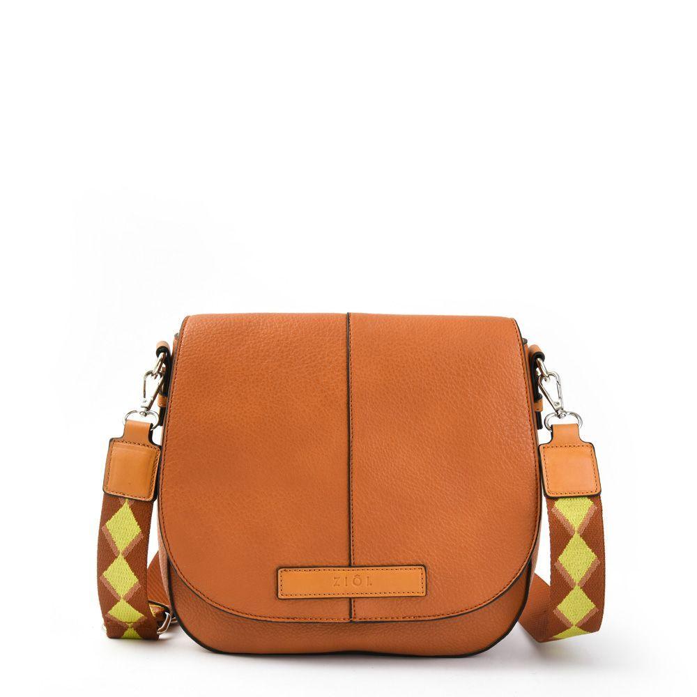 Turin Cartera Bandolera Con Tapa Mediana Camel-0