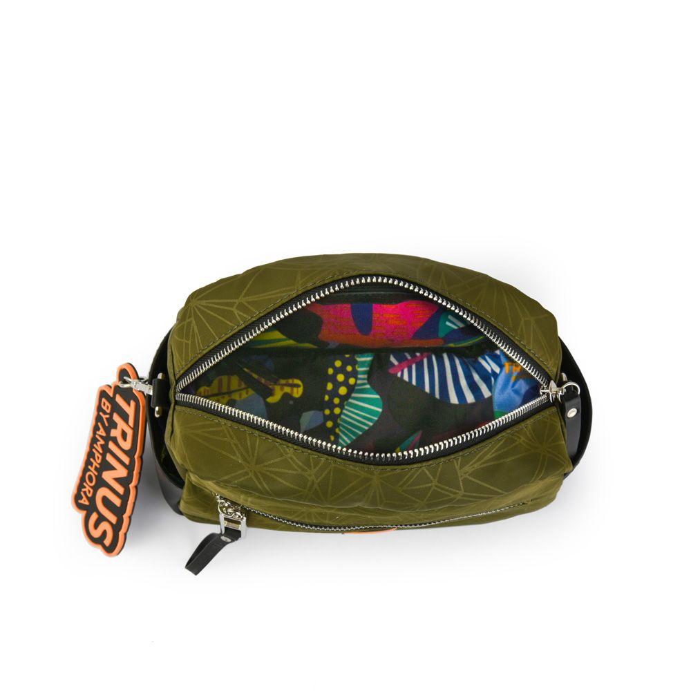 Cartera bandolera mediana saumon verde oliva-3