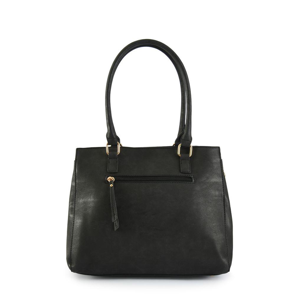 Cartera dos asas tres divisiones mediana tiana negro-2