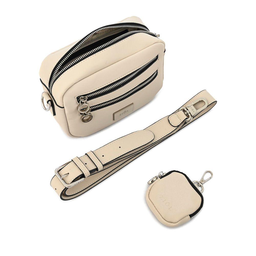 Cartera bandolera pequeña luzmaria beige-4